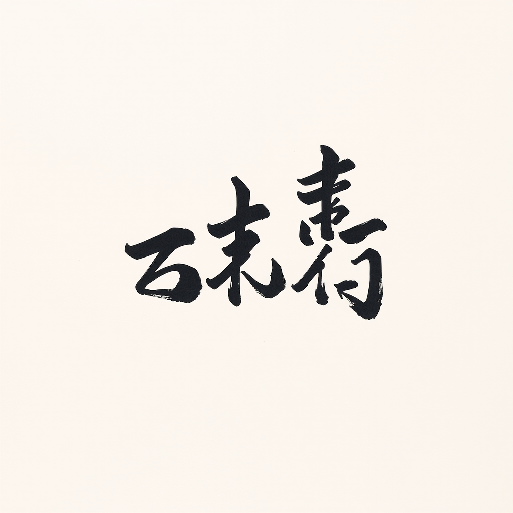 Example of Sosho cursive Japanese calligraphy style displaying highly stylized, flowing characters that prioritize artistic expression over readability
